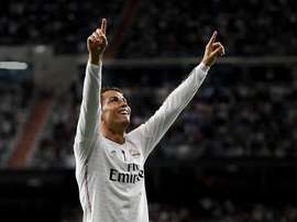 Cristiano Ronaldo, delantero portugués del Real Madrid, celebrando un tanto con el conjunto blanco. RealMadrid