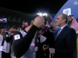 Cristiano no quiso la medalla de plata. Twitter/BTSport