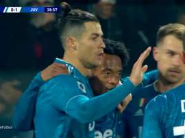 Ronaldo scored again. Screenshot/Movistar