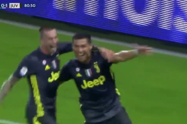 Ronaldo slotted home the opener left-footed. Screenshot