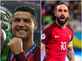 Ronaldo e Ricardinho, campeões da Europa por Portugal. BeSoccer