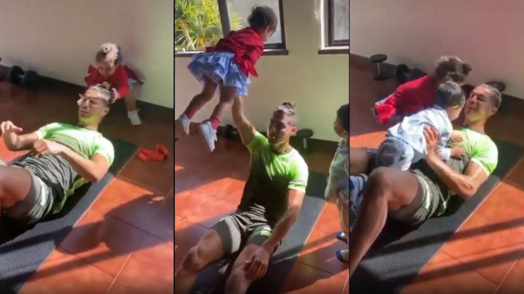 CR7 on how to train with your children 