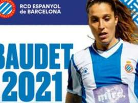 Baudet y Lombi firmaron hasta junio de 2021. Twitter/RCDEFemeni