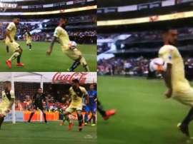 Cruz Azul clamó por un penalti por mano de Aguilera. Captura/Univision
