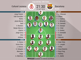 Official lineups for both sides. BeSoccer