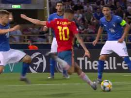 Dani Ceballos conectó un golpeo sublime. Captura/Cuatro