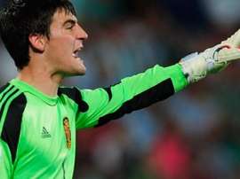Dani Sotres, en un partido con las inferiores de España. LevanteUD