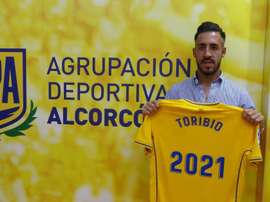 El Alcorcón aseguró la continuidad de Dani Toribio dos campañas más. Twitter/AD_Alcorcon