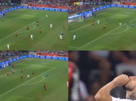 Benedetto inscrit son premier but avec l'OM. Capture/Canal+