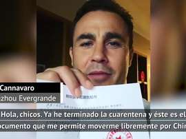 Cannavaro mandó un mensaje desde China. DAZN