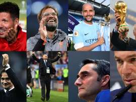 Os melhores treinadores do ano. EFE/AFP/FIFA