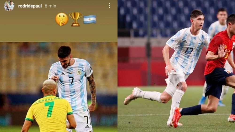 De Paul respondió a las provocaciones de Richarlison. Captura/Instagram/rodridepaul/EFE
