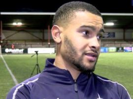 Dennon Lewis was racially abused by a section of Falkirk supporters. FALKIRKFC/TWITTER