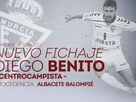 Diego Benito ya es pimentonero. RealMurcia