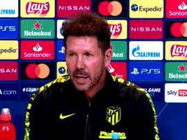 Simeone habló en sala de prensa antes del Lokomotiv. Captura/Atleti