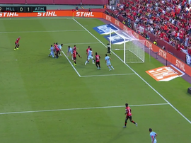 Costa put Atletico Madrid 0-1 up at Mallorca. Captura/Movistar+LaLiga