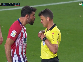 Diego Costa foi expulso antes da meia hora. Captura/Movistar