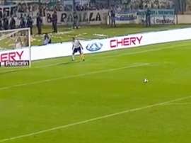 El guardameta de Rosario Central erró su pena máxima. Captura/FPT