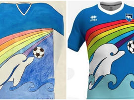 Uma criança desenhou o próximo uniforme do Pescara. PescaraCalcio