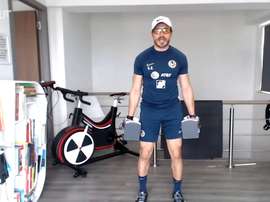Club America's players are training at home every day. DUGOUT