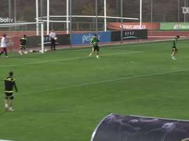 Diego Costa se lució en este entrenamiento. Dugout