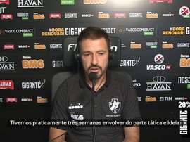 A evolução do time do Vasco foi comemorada pelo técnico Ramon. DUGOUT