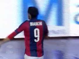 La rete di Bianchi all'ultimo secondo. Dugout