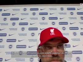 Klopp fala sobre lances da arbitragem no empate do Liverpool com o Brighton. DUGOUT