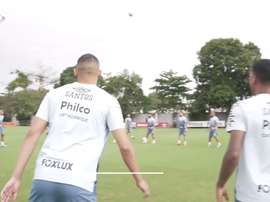 Santos train ahead of Botafogo clash at Nilton Santos Stadium. DUGOUT