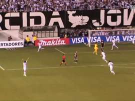 Neymar, goleando con Santos en la Libertadores. DUGOUT