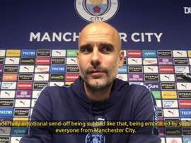 Guardiola: We just wanted to thank David Silva for what he's done. DUGOUT