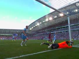 Ryan is very solid in the Brighton goal. DUGOUT