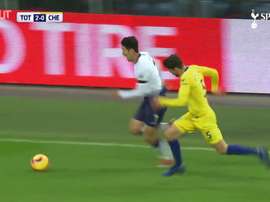 La rete di Son contro il Chelsea. Dugout