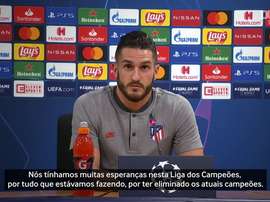 Koke lamenta eliminação do Atlético de Madrid. DUGOUT