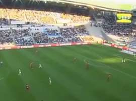 Mareval's long punt forward ended up in the back of the net. DUGOUT