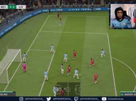 City played Liverpool at FIFA. DUGOUT