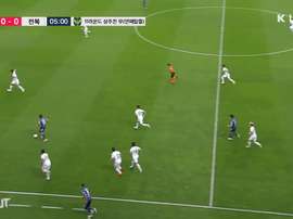 Incheon took the lead in the 1-1 draw with Jeonbuk. DUGOUT