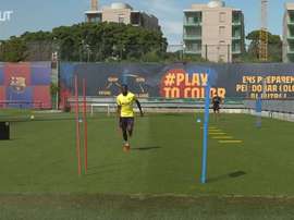 VIDEO: Dembélé continues recovery at Ciutat Esportiva. DUGOUT