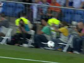 Raphael Varane is very good at scoring headers. DUGOUT