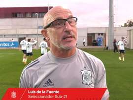 Luis de la Fuente alabó la enorme progresión de los tres futbolistas. Captura/SeFutbol