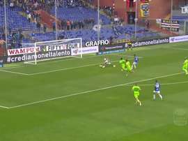 La rete di Schick contro il Crotone. Dugout