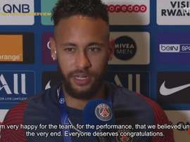 Neymar was very happy after making the quarter-finals. DUGOUT