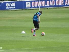 VIDEO: Wilfried Zaha practises dribbling in non-contact training. DUGOUT