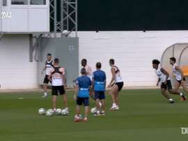 Valencia trained on Wednesday ahead of the trip to Real Madrid. DUGOUT