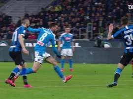Fabian Ruiz scored a lovely goal for Napoli in the first leg against Inter. DUGOUT