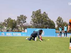 Club América’s warm-up game in training. DUGOUT