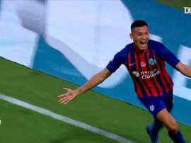 Marcelo Herrera scored a late winner for San Lorenzo. DUGOUT