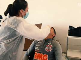 Corinthians were tested before the match. DUGOUT