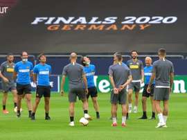 Inter trained before the match. DUGOUT