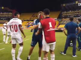 La celebración de Flamengo tras vencer al Barcelona SC. DUGOUT